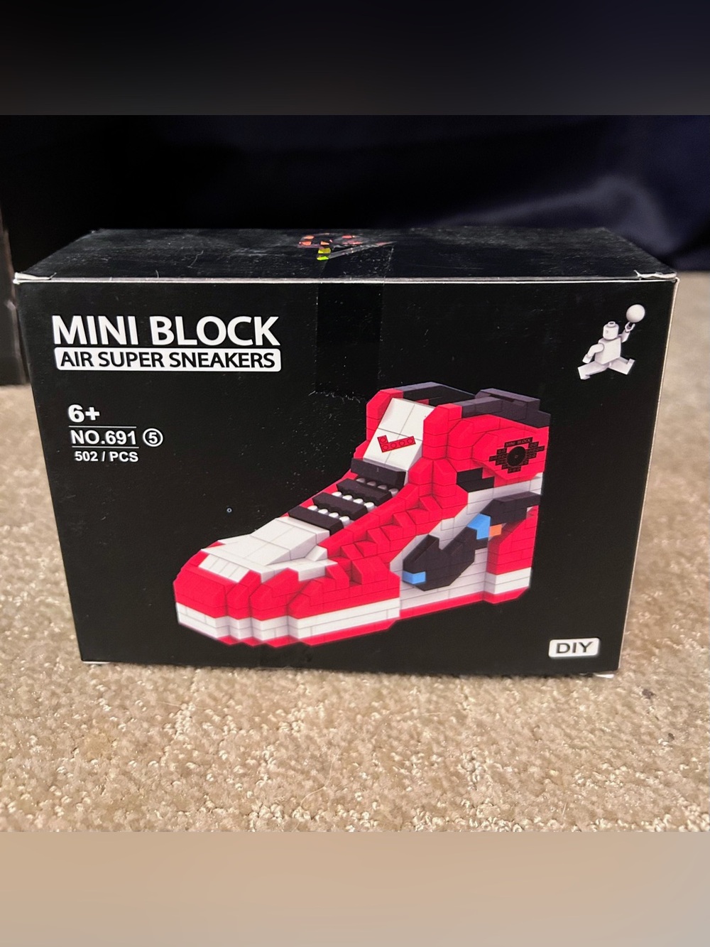Mini Block Air Super Sneakers DIY Set - Red, White, Black